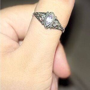 Elegant Silver Marquise Ring